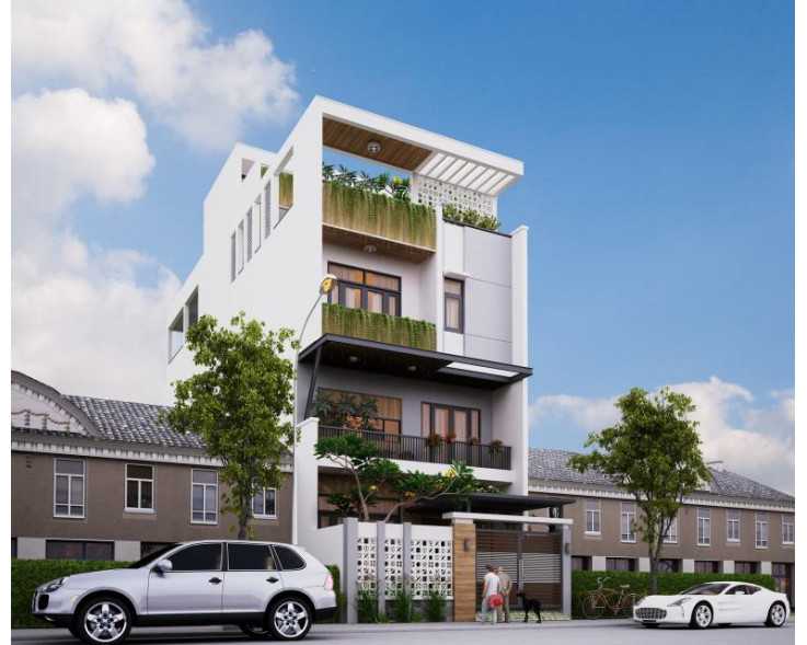 Ngắm nhìn 30 mẫu nhà biệt thự đẹp với cửa nhôm kính 1 Mẫu biệt thự với cửa sổ nhôm kính màu ghi nâu
