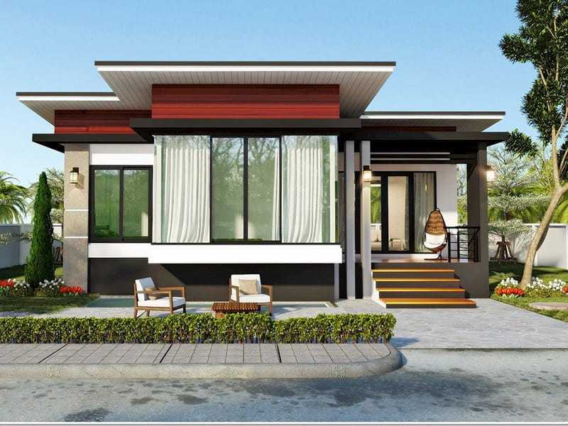 Mẫu nhà đẹp năm 2020 với cửa nhôm kính xu hướng cửa hiện đại 4 Mẫu nhà 1 tầng đẹp năm 2020 xu hướng nhà hiện đại