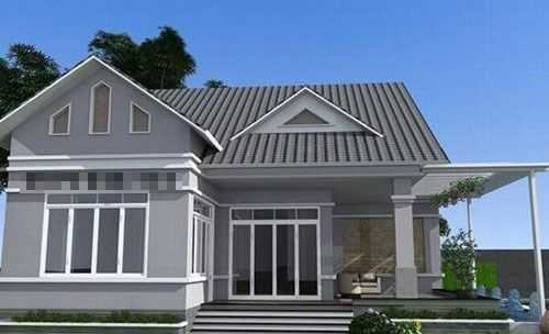 30 mẫu nhà giá 300 triệu đẹp mê li được thiết kế dẫn đầu xu hướng 8 Mẫu nhà cấp 4 mái thái với cửa nhôm kính