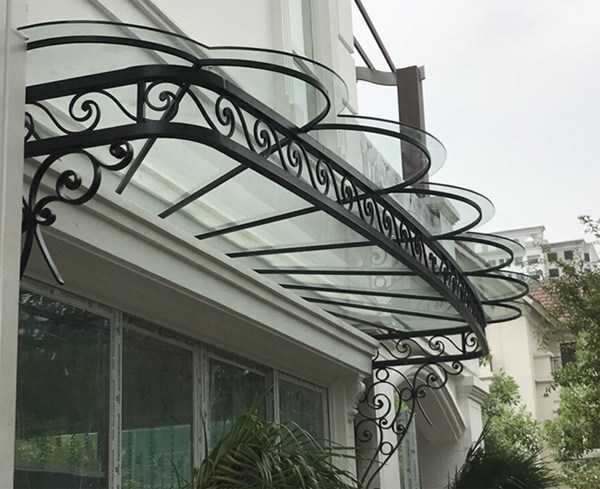 30 mẫu mái kính đẹp hiện đại, chi phí thấp 16 Mái Che Mái Hiên Kính Cường Lực đẹp