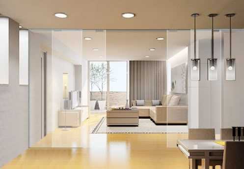 30 mẫu vách kính cường lực đẹp cho phòng khách phòng ngủ 3 Vach Kinh Cuong Luc Dep 2
