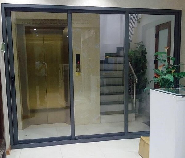 Cửa lùa 3 cánh nhôm Civro sử dụng phổ biến cho nhiều công trình khác nhau 4 Cua Lua 3 Canh Nhom Civro 2