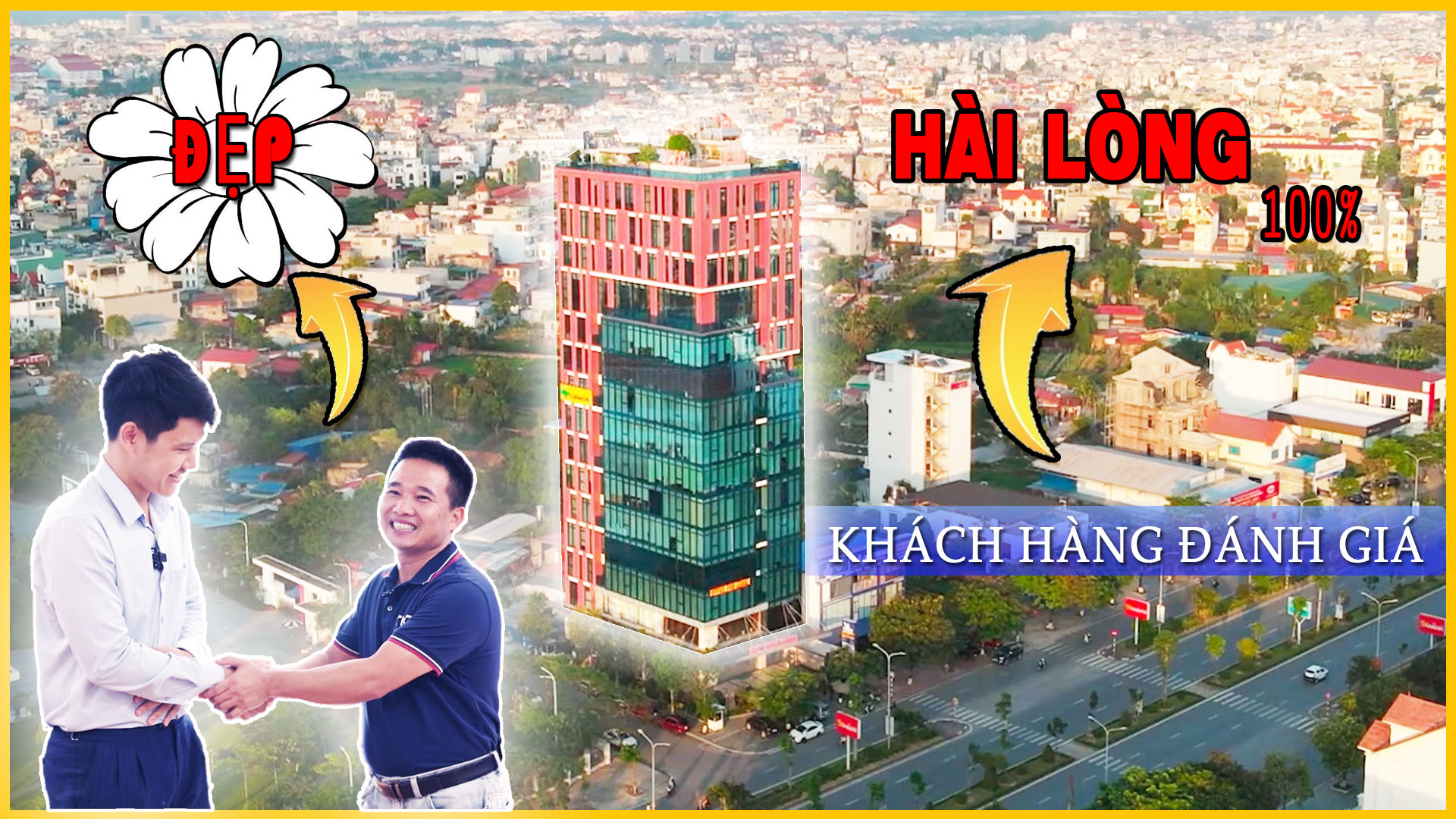 Tường Kính Mặt Dựng Cho Tòa Nhà Cao Cấp 16 Tầng Tại Hải Phòng Khách